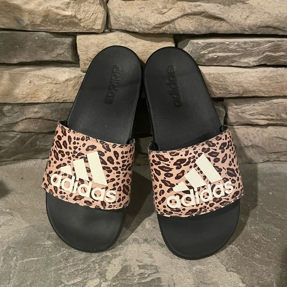 Adidas Adilette Cheetah Print Slides - image 2